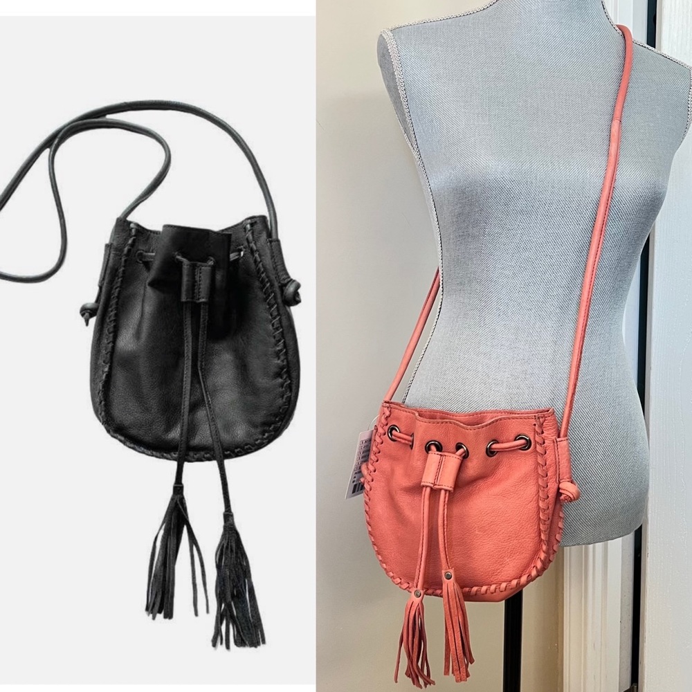 NWT Anthropologie Cut N Paste Leather Crossbody